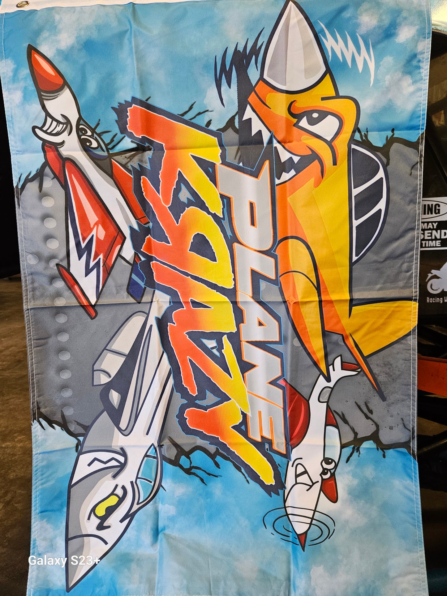 Huge autographed Plane Krazy Flag
