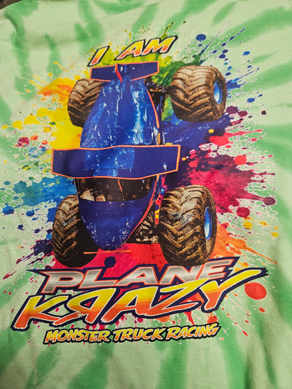 Specialty tye-dye plane  krazy stoppie T - shirt